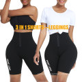 custom logo high waist trainer leggings women yoga sport leggnigs scrunch butt summer gym shorts